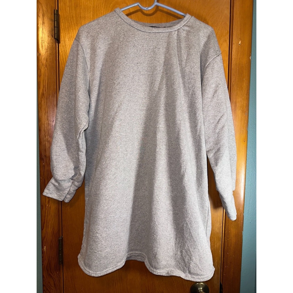 Pretty Little‎ Thing Oversized Gray Sweater Sweatshirt Dress Size 6 Women